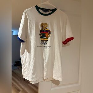 Polo by Ralph Lauren White T-Shirt with Basketball Bear